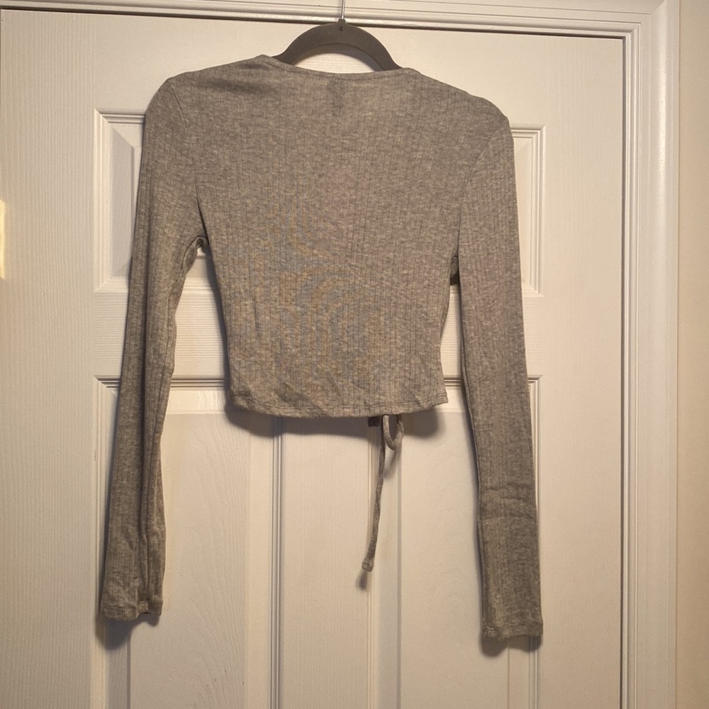 Brand New Wild Fable Heather Grey Top - Picture 2 of 4